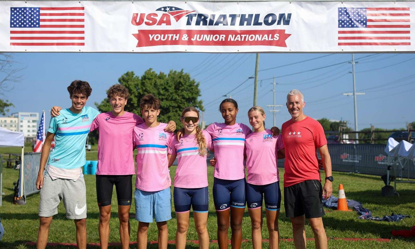 Bermuda junior triathletes at the USA Triathlon Youth and Junior Nationals